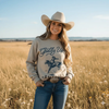 Giddy Up America Graphic Sweatshirt by Wild Junkie