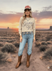 Giddy Up Twisted Rope Graphic Sweatshirt by Wild Junkie