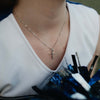 Cheer Script Cross Necklace