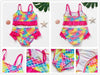 Girls Swimsuit Kids Swimwear Cute Print Kids Bikini Sets Girls Swimsuits Two Piece Bathing Suit Sets 3D Printed Swimwear Ruffle Style Children Swimwear Kids Beach Wear 2-16 Year by Stevvex