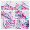 Girls Swimsuit Kids Swimwear Cute Print Kids Bikini Sets Girls Swimsuits Two Piece Bathing Suit Sets 3D Printed Swimwear Ruffle Style Children Swimwear Kids Beach Wear 2-16 Year by Stevvex