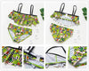 Girls Swimsuit Kids Swimwear Cute Print Kids Bikini Sets Girls Swimsuits Two Piece Bathing Suit Sets 3D Printed Swimwear Ruffle Style Children Swimwear Kids Beach Wear 2-16 Year by Stevvex