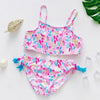 Girls Swimsuit Kids Swimwear Cute Print Kids Bikini Sets Girls Swimsuits Two Piece Bathing Suit Sets 3D Printed Swimwear Ruffle Style Children Swimwear Kids Beach Wear 2-16 Year by Stevvex