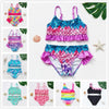 Girls Swimsuit Kids Swimwear Cute Print Kids Bikini Sets Girls Swimsuits Two Piece Bathing Suit Sets 3D Printed Swimwear Ruffle Style Children Swimwear Kids Beach Wear 2-16 Year by Stevvex