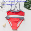 Girls Swimsuit Kids Swimwear Cute Print Kids Bikini Sets Girls Swimsuits Two Piece Bathing Suit Sets 3D Printed Swimwear Ruffle Style Children Swimwear Kids Beach Wear 2-16 Year by Stevvex