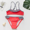 Girls Swimsuit Kids Swimwear Cute Print Kids Bikini Sets Girls Swimsuits Two Piece Bathing Suit Sets 3D Printed Swimwear Ruffle Style Children Swimwear Kids Beach Wear 2-16 Year by Stevvex