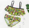 Girls Swimsuit Kids Swimwear Cute Print Kids Bikini Sets Girls Swimsuits Two Piece Bathing Suit Sets 3D Printed Swimwear Ruffle Style Children Swimwear Kids Beach Wear 2-16 Year by Stevvex