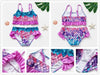 Girls Swimsuit Kids Swimwear Cute Print Kids Bikini Sets Girls Swimsuits Two Piece Bathing Suit Sets 3D Printed Swimwear Ruffle Style Children Swimwear Kids Beach Wear 2-16 Year by Stevvex
