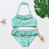 Girls Swimsuit Kids Swimwear Cute Print Kids Bikini Sets Girls Swimsuits Two Piece Bathing Suit Sets 3D Printed Swimwear Ruffle Style Children Swimwear Kids Beach Wear 2-16 Year by Stevvex