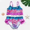 Girls Swimsuit Kids Swimwear Cute Print Kids Bikini Sets Girls Swimsuits Two Piece Bathing Suit Sets 3D Printed Swimwear Ruffle Style Children Swimwear Kids Beach Wear 2-16 Year by Stevvex