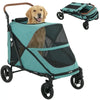 Dog Stroller for Large Dogs Up to 66 LBS with All-Terrain Spring Suspension, 8-Position Adjustable Handle by Furr Baby Gifts