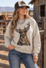 Glam Whitetail Deer Graphic Sweatshirt by Wild Junkie