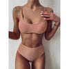 Glitter Sparkling Female Swimsuit High Waist Bikini Women's High Waist Bikinis Party Glitter Scoop Neck Crop Top Swimsuits Two Piece Bathing Suit Women Swimwear Two-pieces Bikini Set Summer Swim Suit by Stevvex
