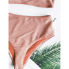 Glitter Sparkling Female Swimsuit High Waist Bikini Women's High Waist Bikinis Party Glitter Scoop Neck Crop Top Swimsuits Two Piece Bathing Suit Women Swimwear Two-pieces Bikini Set Summer Swim Suit by Stevvex
