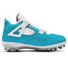 "Glow Up Blue" Jordan 4 Retro TD Football Cleats by Stadium Custom Kicks