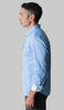 The Go Big Stripe Long Sleeve Tech Shirt - Royal Blue by Buki