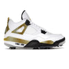 "Gold Cement" Jordan 4 Retro Golf Shoes by Stadium Custom Kicks