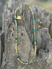 Gold Desert Turquoise Beaded Necklace by Wild Junkie