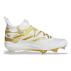 "Gold Pitching Ninja" Adidas Adizero Afterburner NWV Cleats by Stadium Custom Kicks