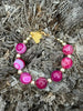 Gold Wild Rose Agate Beaded Bracelet by Wild Junkie