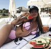 Golden Bikini Set Padded Women Swimsuit Push Up Swimwear Summer Beachwear Bathing Suit Women's Push Up Two Piece Bikini Swimsuits Elegant Lace Up Bathing Suits by Stevvex