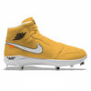 "Golden Yellow Force OW" Jordan 1 Retro Cleats by Stadium Custom Kicks
