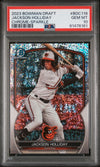 Graded 2023 Topps Bowman Draft Jackson Holliday #BDC118 Chrome Sparkle Rookie RC Baseball Card PSA 10 Gem Mint