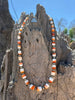 Graduated Spiny Oyster Barrel Beaded Necklace by Wild Junkie
