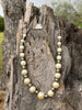 Graduated White Pearl and German Silver Beaded Necklace by Wild Junkie