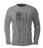 Vycah Vintage Flag Long Sleeve Tee - Gray