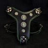 The ''Bijou'' harness Black & Green Small to Medium Size by Bestia Dog Gear