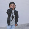 GREIGE ACID-WASH SPARK TEE by LITTLE RAD THINGS