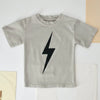 GREIGE ACID-WASH SPARK TEE by LITTLE RAD THINGS