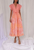 GUAYABA MIDI DRESS IN CORAL MACAW PRINT by No Pise La Grama Web