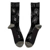 Guns N' Roses Skulls Band Monochrome [Socks] by Rock Band Apparel