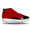 "Gym Red" Jordan 11 Retro TD Football Cleats by Stadium Custom Kicks