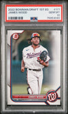 Graded 2022 Topps Bowman Draft 1st Ed James Wood #171 Rookie RC Baseball Card PSA 10 Gem Mint