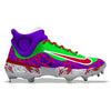 "Hahaha" Nike Alpha Huarache Elite 4 Mid Cleats by Stadium Custom Kicks