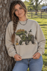 Halloween Tractor Graphic Sweatshirt by Wild Junkie