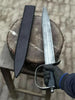 Hand-Forged Carbon Steel Long Blade with Guard | Wrapped Grip | Leather Cover Included by JW SteelCrafts