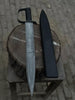 Hand-Forged Carbon Steel Long Blade with Guard | Wrapped Grip | Leather Cover Included by JW SteelCrafts