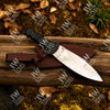 Ko-Bunka Knife Damascus Steel, Reverse Tanto by JW SteelCrafts