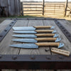 Damascus Kitchen Knife Set of 4 - Hand-Forged Full Tang Blades by JW SteelCrafts