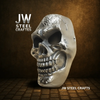 Handcrafted Metal Skull Mask: Choose Copper, Chrome or Antique Finish by JW SteelCrafts