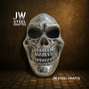 Handcrafted Metal Skull Mask: Choose Copper, Chrome or Antique Finish by JW SteelCrafts