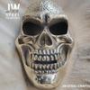 Handcrafted Metal Skull Mask: Choose Copper, Chrome or Antique Finish by JW SteelCrafts