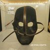 Handcrafted Metal Skull Mask: Choose Copper, Chrome or Antique Finish by JW SteelCrafts