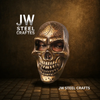 Handcrafted Metal Skull Mask: Choose Copper, Chrome or Antique Finish by JW SteelCrafts