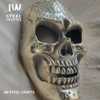 Handcrafted Metal Skull Mask: Choose Copper, Chrome or Antique Finish by JW SteelCrafts