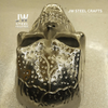 Handcrafted Metal Skull Mask: Choose Copper, Chrome or Antique Finish by JW SteelCrafts